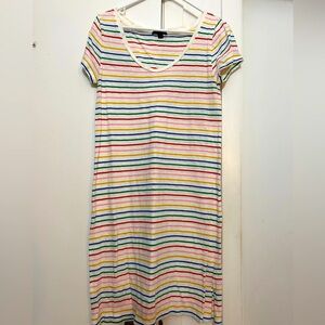 J. Crew Multicolor Striped dress M